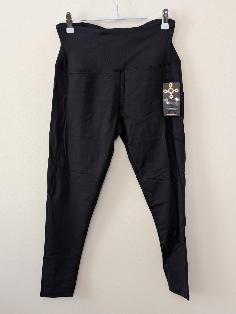 Tommie Copper Black Lower Back Support Compression Leggings Women's Medium NWT